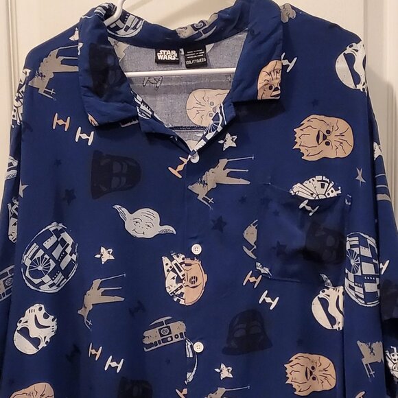 Star Wars Hawaiian Button-Up Shirt | All-Over Print Darth Vader Stormtrooper 2XL - Picture 1 of 6